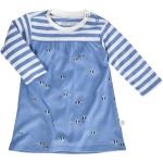 Blaue Langärmelige Bio Nachhaltige Jerseykleider für Kinder aus Jersey Größe 56 