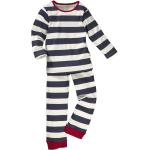Blaue Gestreifte Hans Natur Bio Nachhaltige Kinderschlafanzüge & Kinderpyjamas ohne Verschluss aus Jersey maschinenwaschbar für Jungen Größe 110 2-teilig 