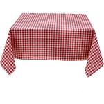 Landhaus Tischdecke 130x130 cm Karo Rot Züchen 1x1 cm Baumwolle kariert durchgewebt