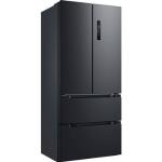E (A bis G) HANSEATIC French Door "HFD18983E" Kühlschränke NoFrost, FreshZone, Schnellkühl-Gefrierfunktion, Display, Türalarm schwarz (schwarz, edelstahlfarben) Kühl-Gefrierkombinationen Bestseller