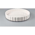 Weiße Runde Quicheformen 28 cm aus Keramik spülmaschinenfest 