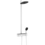 Hansgrohe Pulsify S Showerpipe 260, 2 Strahlarten (EcoSmart) mit ShowerTablet Select 400, 24241, Farbe: weiss matt - 24241700
