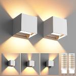 Weiße Moderne Außenwandleuchten & Außenwandlampen aus PVC 2-teilig 