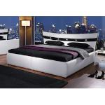 Polsterbett HAPO Betten schwarz-weiß (weiß, schwarz) Polsterbetten ohne Bettkasten