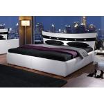Polsterbett HAPO Betten schwarz-weiß (weiß, schwarz) Polsterbetten ohne Bettkasten
