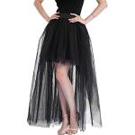 Schwarze Midi Festliche Röcke aus Tüll für Damen Einheitsgröße 