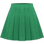 Grüne Unifarbene Mini Kinderkaroröcke für Mädchen 