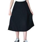 Schwarze Unifarbene Elegante Midi Knielange Kinderröcke aus Baumwolle für Mädchen für den für den Frühling 