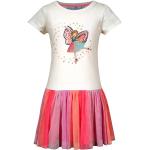 Reduzierte Cremefarbene Rundhals-Ausschnitt Kinderkleider mit Pailletten aus Baumwolle für Mädchen Größe 146 