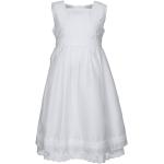 Weiße Bestickte Ärmellose Happy Girls Kinderfestkleider mit Reißverschluss aus Baumwolle für Mädchen Größe 62 für den für den Sommer 