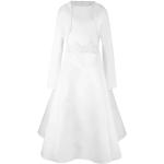 Weiße Bestickte Happy Girls Kinderkleider mit Bolero aus Polyester für Mädchen Größe 122 