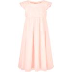 Rosa Bestickte Elegante Kurzärmelige Happy Girls Kinderkleider A-Linie aus Polyester Größe 140 