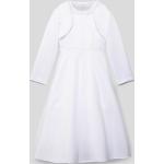 Weiße Happy Girls Midi Midikleider für Kinder & knielange Kinderkleider aus Polyester für Mädchen Größe 122 