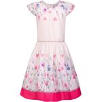 Pinke Blumenmuster Ärmellose Happy Girls Blumenkleider für Kinder & Blümchenkleider für Kinder mit Reißverschluss für Mädchen Größe 104 