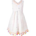 Reduzierte Weiße Happy Girls Kinderfransenkleider mit Fransen aus Baumwolle für Mädchen Größe 164 für den für den Sommer 