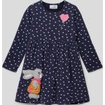 Marineblaue Happy Girls Mini Minikleider für Kinder & kurze Kinderkleider aus Baumwolle für Mädchen Größe 110 