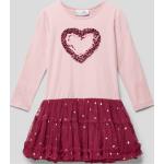 Altrosa Happy Girls Mini Minikleider für Kinder & kurze Kinderkleider mit Pailletten aus Baumwolle für Mädchen Größe 140 