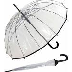 HAPPY RAIN Langregenschirm »14teiliger Regenschirm mit Automatik transparent«, durchsichtig, schwarz