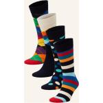 Marineblaue Happy Socks Multi Kindersocken & Kinderstrümpfe aus Baumwolle 4-teilig 