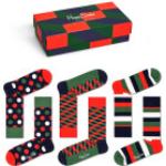 Happy Socks Classic Holiday Socks Gift Set 3-Pack Unisex Feiertagsssocken Meh..., Gr. 36-40 EU