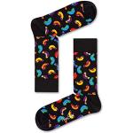 Schwarze Happy Socks Ringelsocken mit Hot Dog Motiv aus Polyamid für Damen Größe 39 für den für den Sommer 