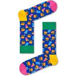 Marineblaue Happy Socks Ringelsocken mit Burger-Motiv aus Polyamid für Herren Größe 43 für den für den Sommer 