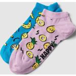 Fliederfarbene Happy Socks Damensneakersocken & Damenfüßlinge aus Baumwollmischung Größe 39 2-teilig 