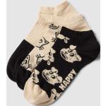 Schwarze Happy Socks Damensneakersocken & Damenfüßlinge aus Baumwollmischung Größe 39 3-teilig 