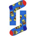 Reduzierte Blaue Happy Socks Herrensocken & Herrenstrümpfe mit Burger-Motiv aus Polyamid Größe 46 