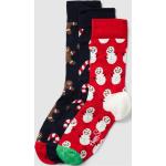 Reduzierte Schwarze Happy Socks Damensocken & Damenstrümpfe mit Weihnachts-Motiv aus Baumwollmischung Größe 39 3-teilig 