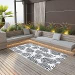 Reduzierte Schwarze Outdoor-Teppiche & Balkonteppiche aus Textil 