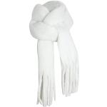 Reduzierte Weiße Bestickte Schlauchschals & Loop-Schals mit Knopf aus Wolle für Damen Einheitsgröße für den für den Herbst 