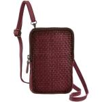 Dunkelrote Harbour 2nd Mini Handtaschen mit Reißverschluss aus Leder mit Handyfach für Damen 