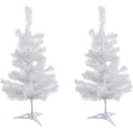 Weiße 60 cm Runde Künstliche Weihnachtsbäume aus Kiefer 