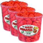 Haribo Primavera Erdbeeren Groß, 3er Pack, Fruchtiger Schaumzucker, Süßwaren, 300 Stück