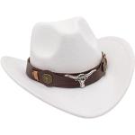 Weiße Cowboyhüte für Herren 