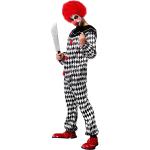 Reduzierte Schwarze Buttinette Clown-Kostüme & Harlekin-Kostüme mit Volants für Herren Größe S 
