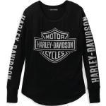 Harley-Davidson Authentic Bar & Shield Rib-Knit Top Gr. L Damen Longsleeve