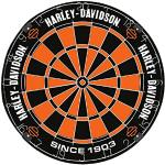 Harley-Davidson Classic Bar & Shield Turnier-Dartscheibe, Schwarz & Orange, 45,7 cm