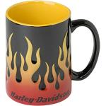 Schwarze HARLEY-DAVIDSON Flames Kaffeetassen aus Keramik 