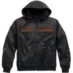 HARLEY-DAVIDSON Idyll Performance Softshelljacke Herren Outdoor Jacke mit herausnehmbarer Kapuze 100% Winddicht, XL