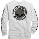 Harley-Davidson Men's Skull White Long Sleeve Tee Shirt Gr. 5XL - Weiß