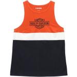 Orange Color Blocking HARLEY-DAVIDSON T-Shirts für Damen Größe L 