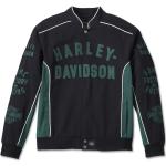 Harley-Davidson Team Sport Jacke Gr. L - Herren Freizeitjacke Schwarz Grün