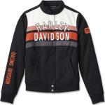 Harley-Davidson Team Sport Twill Jacke Gr. L - Damen Schwarz Orange Weiß