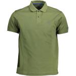 Grüne Bestickte Kurzärmelige HARMONT&BLAINE Kurzarm-Poloshirts mit Knopf für Herren Größe 3 XL 