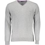 Reduzierte Graue HARMONT&BLAINE V-Ausschnitt Kaschmir-Pullover aus Wolle für Herren Größe 3 XL für den für den Winter 