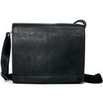 Reduzierte Schwarze Harold's Campo Messenger Bags & Kuriertaschen mit Reißverschluss aus Leder mit Handyfach 