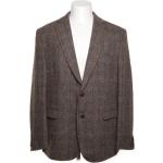 Braune Harris Tweed Tweedblazer aus Tweed Übergrößen 