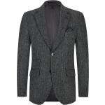 Reduzierte Schwarze Tweed-Sakkos mit Knopf aus Wolle für Herren Größe M 